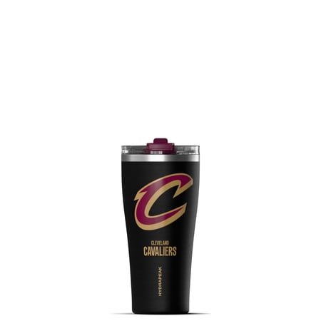 Hydrapeak Officially Licensed NBA Cleveland Cavaliers Tumbler 30 oz Stainless Steel Water Bottle Straw & Sip Lid Vacuum Insulated Spill-Proof Cup Holder Friendly Keeps Drinks Cold 30 Hours