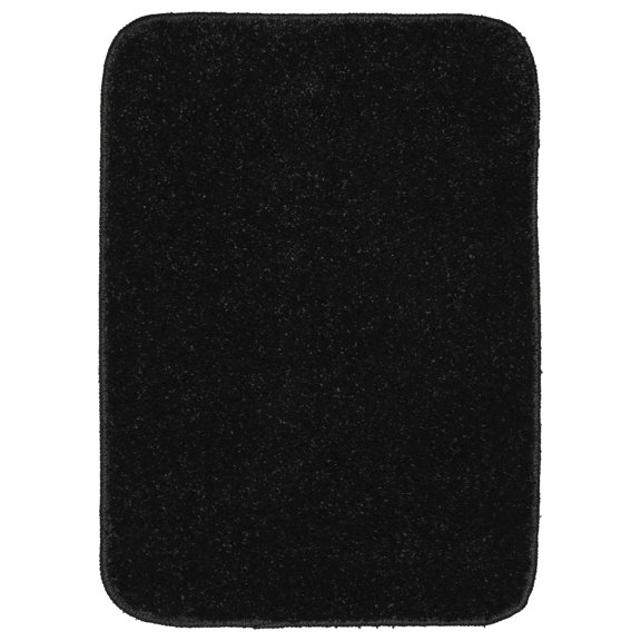 Garland Rug Gramercy Washable Polypropylene Black Bath Rug, 20" x 34"