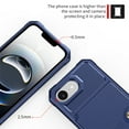 thumbnail image 3 of Allytechgroup Rugged Case for iPhone 16e Support Magnetic Car Mount, Premium PU Leather Flip Card Cash Holder Pocket Shockproof Anti-Fall Back Case for iPhone 16e, Darkblue, 3 of 5
