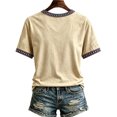 thumbnail image 3 of Bexdxz Women's 9.11 Never Forget Printed V-Neck Short Sleeve T-Shirt Patriotic American Flag 2001-2026 25Th Anniversary Honor Tee for Everyday Wear Khaki XL, 3 of 7