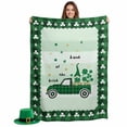 thumbnail image 2 of Throw Blanket Fleece Throw Blanket 40x50in, St. Patrick Day Truck Gnome Shamrock Leaf Soft Lightweight Bed Blankets Buffalo Check Fuzzy Couch Blankets for All Season, 2 of 9