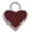 Maroon, variant on Silver-tone Mini 2-D Red Heart - Gold Tone Jeremiah 31:3 Everlasting Love Engraved Cross Charm Bracelet, 6.5+1.5" Extender
