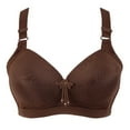 thumbnail image 2 of QLEICOM Everyday Bras for Women, Women's Comfort Lift Wirefree Bra Solid Lace Lingerie Bras Plus Size Bras Underwear Bralette Bras Comfortable Brass No Underwire Coffee Cup 36/80BCD, 2 of 2