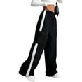 thumbnail image 6 of FINALGANG Kids Girls Casual SweatPants Contrast Trim Elastic Waist Drawstring Loose Fit Wide Trousers For Daily Outdoor Activities Classic Bottoms, 6 of 8