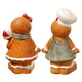 thumbnail image 2 of National Tree Set of 2 Orange Battery Operated LED Lighted Christmas Gingerbread Couple Tabletop, 2 of 2