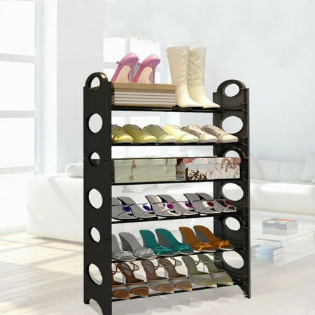 Zimtown 6 Tier Free Standing Shoe Tower Rack Organizer Space Saving (Best Shoe For Standing Long Periods Of Time)