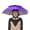 Purple, variant on Worallymy Fishing Umbrella Hat Hiking Beach Camping Headwear Cap Foldable Sunscreen Shade Head Umbrella