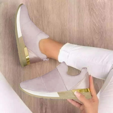 

Woman Shoes Fashion Women s Casual Shoes Breathable Lace-up Wedges Outdoor Leisure Sneakers