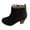 Black, variant on Mostsola Suede Ankle Boots for Women High Heel Pointy Toe Side Zipper Fall Short Booties