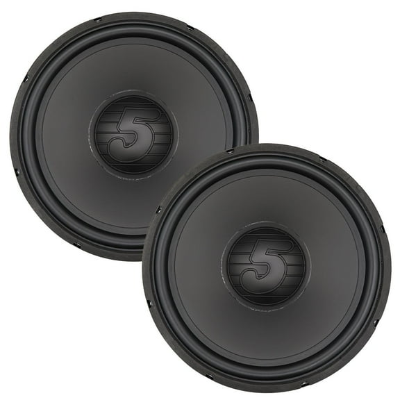 Dual 15" Car Subwoofers (Pair) | 500W Peak | 4 Ohm | 250W RMS Each | 60oz Magnet | Vented Cooling