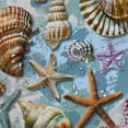 thumbnail image 5 of Chilfamy Ocean Themed Shower Curtains Cartoon Starfish Seashells Seasnail Coral Sea Themed Kids Boy and Girl Bathroom Decor Polyester Fabric Shower Curtain Set with Hooks White, 5 of 7