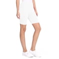 thumbnail image 2 of Women's High Waist Cotton Stretch Solid Casual Active Biker Short Pants, 2 of 5