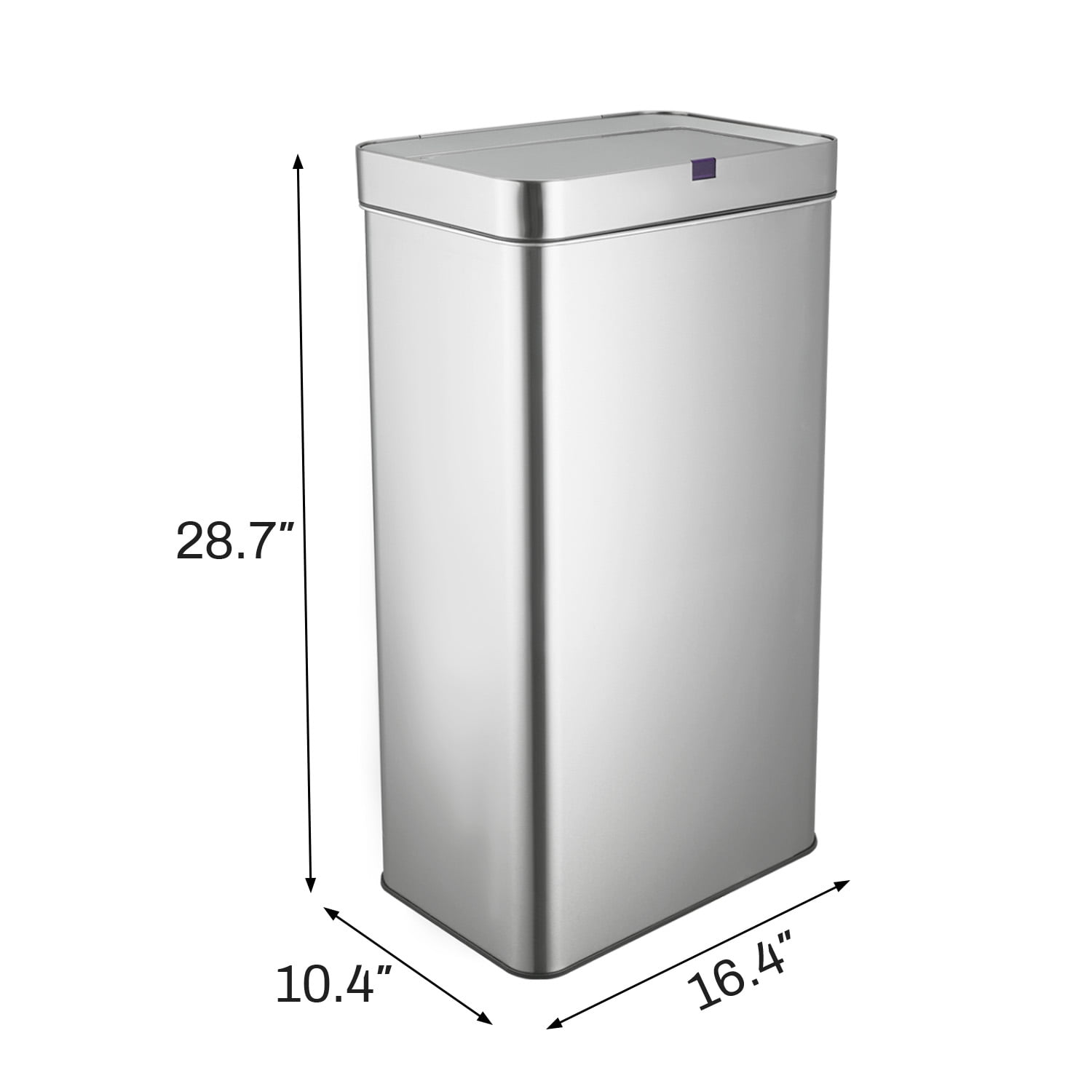 Innovaze 18 Gallon Stainless Steel Rectangular Motion Sensor Trash Can for Kitchen