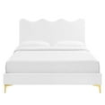 thumbnail image 5 of Modway Current Modern Performance Velvet Full Platform Bed - White, 5 of 7