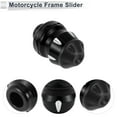 thumbnail image 5 of 15mm Motorcycle Slider Frame Aluminum Alloy Plastic Wheel Fairing Protection Crash Pad Protector Guard 46mm 74mm Black 2 Pcs, 5 of 7