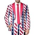 thumbnail image 4 of YUIVH Mens Blazers Slim Fit Business Casual Suit Jacket Independence Day Long Sleeve Jacket With Printed Buttons And Pockets For Holiday Party Blazer Blazer Sports Coat Wedding Tuxedo, 4 of 4