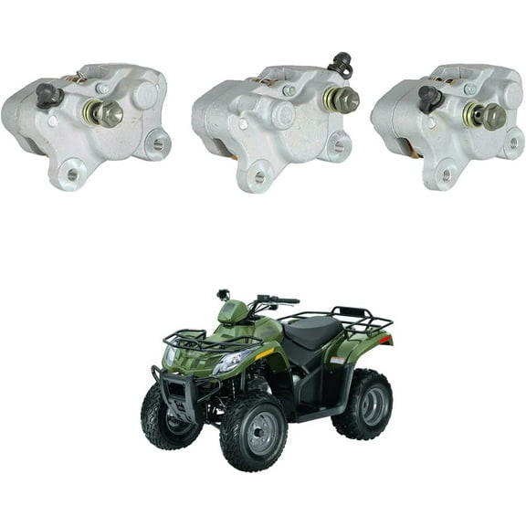 LABLT Front Left and Right Rear Brake Caliper with Pads 0402-011 0402-010 Replacement for ATV 250 300 375 400 454 500
