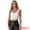 White, variant on Unique Bargains Mesh Top for Women's Sleeveless Scoop Neck Crop Tops XS Black