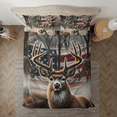 thumbnail image 2 of Lotusprinthandmade Deer Hunting America Flag Bedding Set 5 Sizes (Made in Vietnam) (78x88), Deer Hunter Bedding Set, Rustic Flag Bedding, 2 of 5