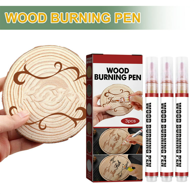 3pcs Scorch Wood Burned Marker Pyrography Pens Eco-friendly Round Head  Scorch Marker Stationery for DIY Wood Crafts Projects 