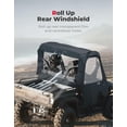 thumbnail image 5 of KEMIMOTO UTV Cab Enclosure for Yamaha Rhino (with half doors) 450 660 700 2004-2013 PVC Windwhield Soft Upper Doors, 5 of 9