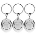thumbnail image 1 of SHISUYAN 3 pcs Shopping Trolley Token Keychain Cart Token Keychain Metal Trolley Token Keyring, 1 of 7