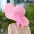 thumbnail image 3 of SikaFu Summer Sunscreen Ladies On The Beach Hat Seaside Large Edge Of Anti -Ultraviolet Folding Straw Hat Vacations, 3 of 8