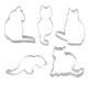 thumbnail image 1 of EeaseMX 5 moldes de acero inoxidable para galletas con forma de gato., 1 of 7