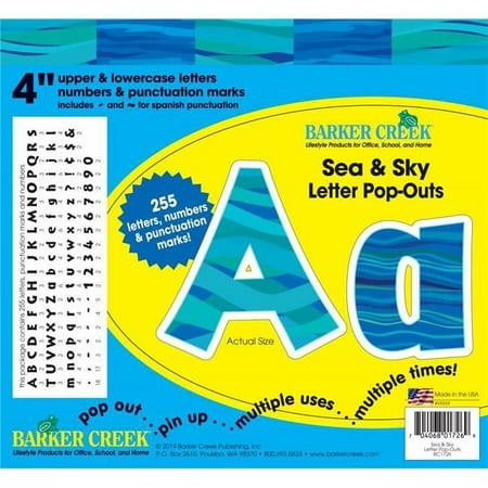 UPC: 0704068017269 | Barker Creek Sea & Sky 4  Letter Pop-Outs ̶ 255 Characters