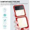 thumbnail image 6 of Case for Samsung Galaxy Z Flip 4 5G 2022, Slim Thin Soft TPU Bumper & Hard PC Transparent Back Shockproof Scratch Resistant Protective Phone Case for Samsung Galaxy Z Flip 4 5G 2022 (Red), 6 of 15