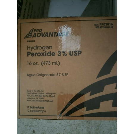 (12 Pack/Case) PRO ADVANTAGE Hydrogen Peroxide, 3% USP, 16-oz.