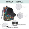 thumbnail image 4 of Colorful Bigfoot Pattern Backpack for School,Schoolbag with Adjustable Shoulder Straps & Padded Back,15.7"x11.8"x5.5", 4 of 5