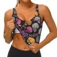 thumbnail image 4 of Lsque Halloween Skeleton Printed Women'S Sports Bra, Compression, Moisture Wicking, High-Impact Sports Bra For Women,Supportive sports bra-, 4 of 9