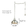 thumbnail image 5 of Design House Mason Farmhouse 1 Light Galvanized Paint Hanging Swag Pendant Light, 5 of 12