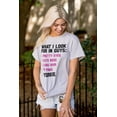 thumbnail image 4 of What I Look In Guys Yorkie Dog Owner Women's Plus Size Graphic Tee Brisco Brands 2X, 4 of 5
