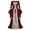 Wine, variant on Medieval Fairy Corset Dress Bell Sleeve Maxi Dress Vintage Robe Gothic Gown, Halloween Costumes for Women