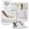 thumbnail image 4 of Clara Clark  Bamboo Bathroom Accessories Set with Shower Curtain Set, Toilet Brush, Trash Can & Soap Dispenser Complete Set + Bath Rugs - White, 4 of 5