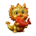thumbnail image 3 of Estatua de dragón chino, figura de dragón del Año Nuevo chino, bonitos recuerdos, dragón Estilo D, 3 of 9