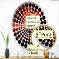 thumbnail image 3 of Designart "Explosive Volcanic Fury VI" Volcano Radial Dot Round Wall Mirror - Landscapes Oval Printed Decorative Mirror - Multiple Color Options, 3 of 5