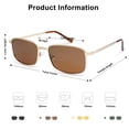thumbnail image 4 of Gafas de Sol SOJOS Retro Vintage Rectangulares Polarizadas SJ1215, 4 of 5