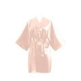 thumbnail image 2 of Antinious Silk Robes for Women Solid Short Bathrobe Open Front,Robes for Women,Women Pajamas Bathrobes,Beige,Free Size, 2 of 3