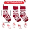 thumbnail image 2 of 3 Styles 3Pcs 20 Inch Knitted Christmas Stockings Knit Christmas Stockings Bulk Large Nordic Style Long Wool Yarn Xmas Tree Decorations, 2 of 7