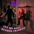 thumbnail image 4 of Magotan Screaming Animated Halloween Decorations, Outdoor Indoor Hanging Spooky Halloween Decoration, Scary Pumpkin Ghost Cage with Motion Sensor, 4 of 9