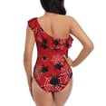 thumbnail image 5 of Honeii A Web With A Spider 1 for women's one-piece swimsuit featuring a chic one-shoulder design experience elegance and style in the water-Large, 5 of 6