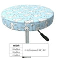 thumbnail image 4 of Bingfone Rabbit And Bird Padded Round Bar Stool Cover Cushion with Elastic Fabric Round Chair Seat - Rabbit And Bird, 4 of 7
