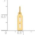 thumbnail image 3 of FJC Finejewelers 14k Yellow Gold Small Polished Elongated 8 Charm, 3 of 6