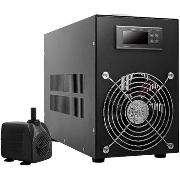 Aquarium Chiller 15.85Gal,60L Fish Tank Cooler Unit -58-230℉ Temp Adjustable, Inline Water Chiller Cooling Machine for Home Restaurants Fish Shrimp Breeding Aquaculture