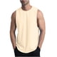 thumbnail image 1 of pstuiky Camisetas sin mangas para hombre, Camiseta deportiva informal de cuello redondo para hombre, de moda, color sólido Camisas de hombre l, 1 of 6