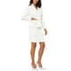 thumbnail image 4 of INSPIRAR CHIC Conjunto de Negocios de 2 Piezas para Mujeres, Blazer con Cuello y Botones, Falda Lápiz, Conjunto de Trabajo, S Blanco, 4 of 6