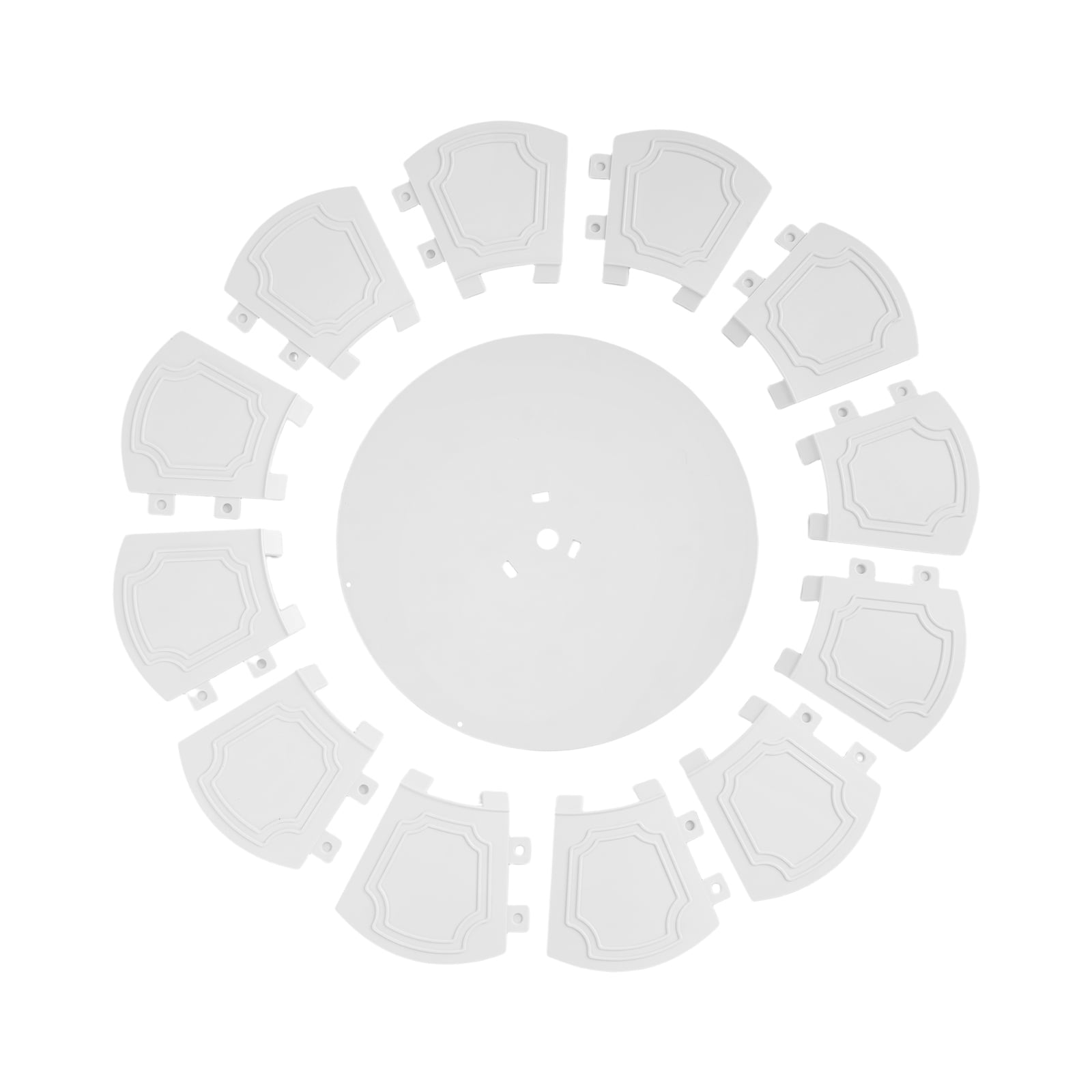 Petal-Shaped Chandelier Cover for 220lbs Hoist – White Baking Paint, 20.67*3.15in Size, Smooth Safety Edges – Ideal for Lamp Decoration